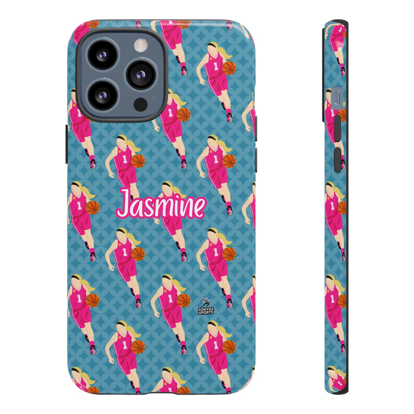 Personalized Basketball Girl Tough Phone Case, Fonyea Sports
