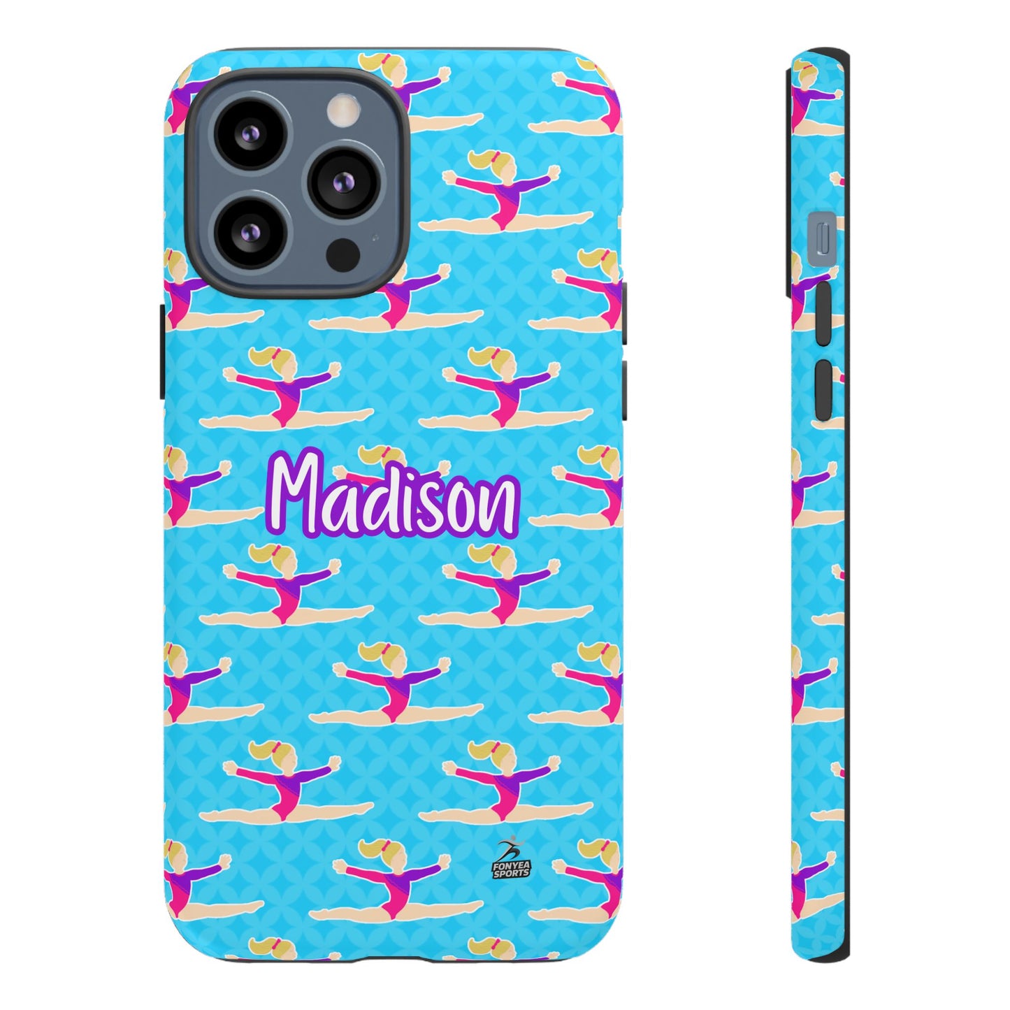 Personalized Gymnast BlueTough Phone Case, Fonyea Sports