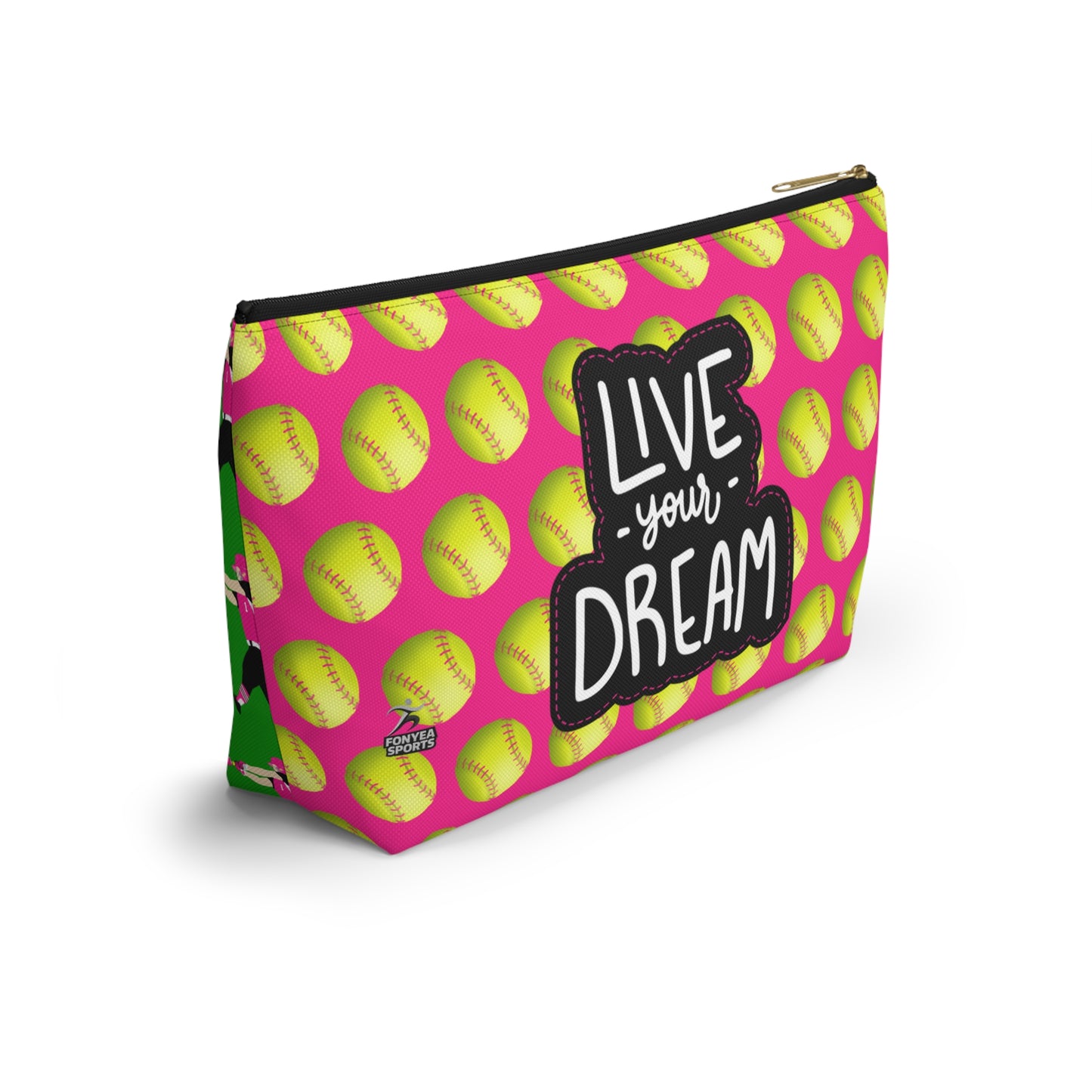 Fonyea Sports Softball Accessory Makeup Pouch Bag