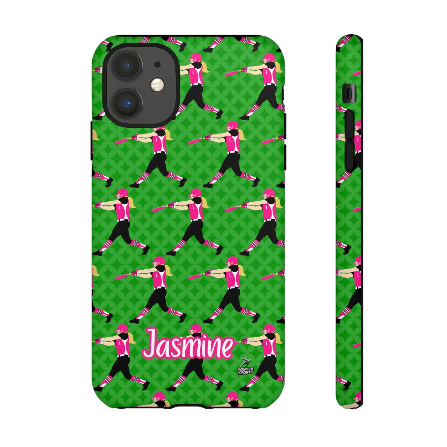 Personalized Softball Girl Tough Phone Case, Fonyea Sports