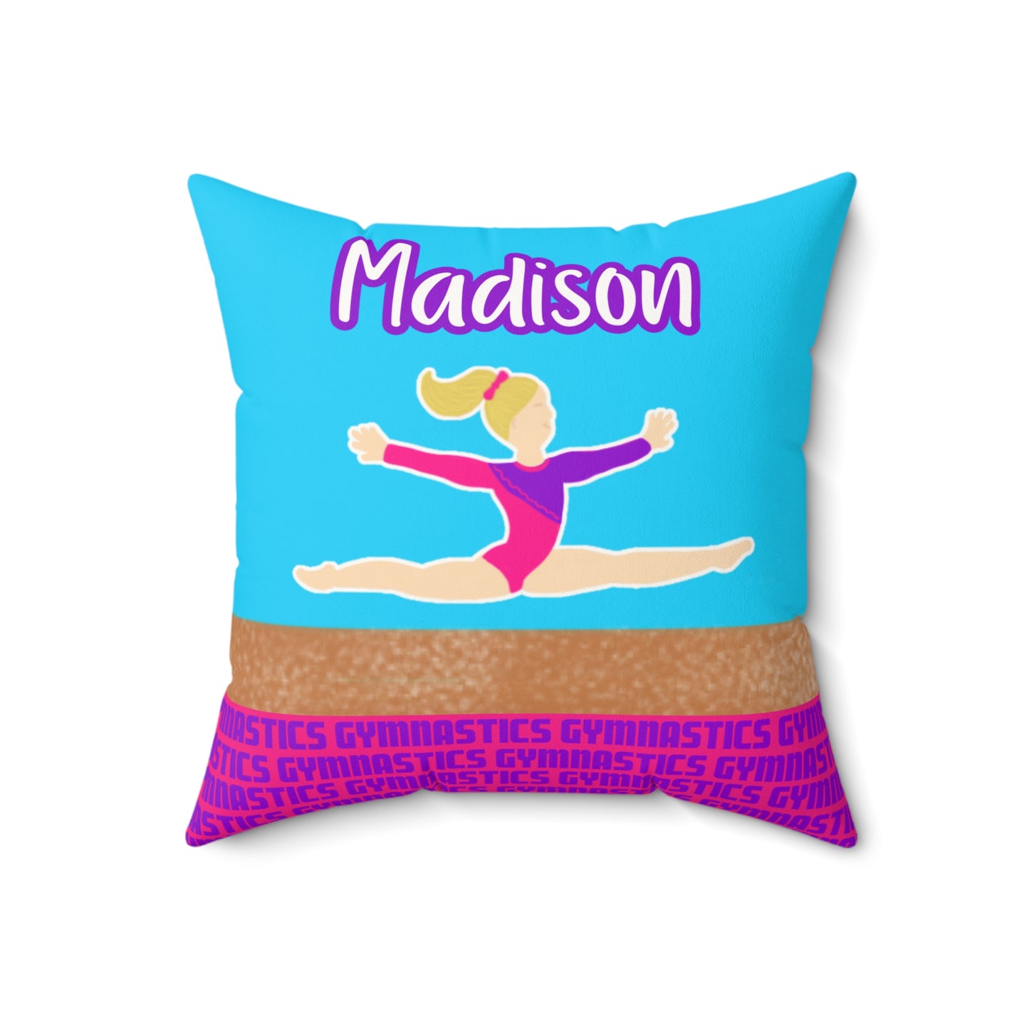 Fonyea Sports Gymnast Blue Pillow