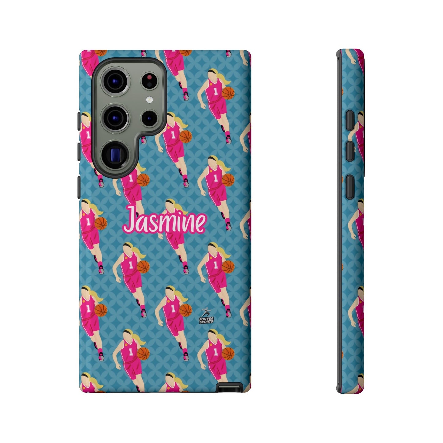 Personalized Basketball Girl Tough Phone Case, Fonyea Sports