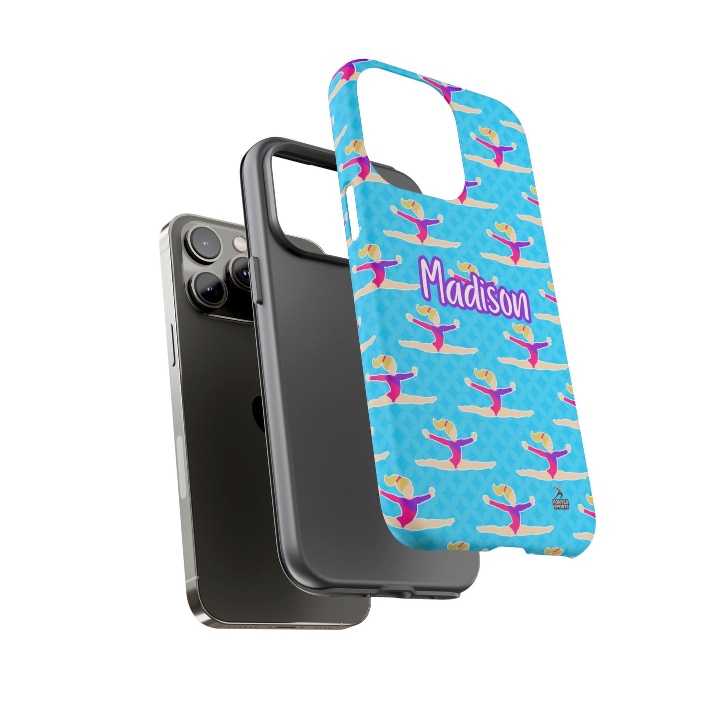 Personalized Gymnast BlueTough Phone Case, Fonyea Sports