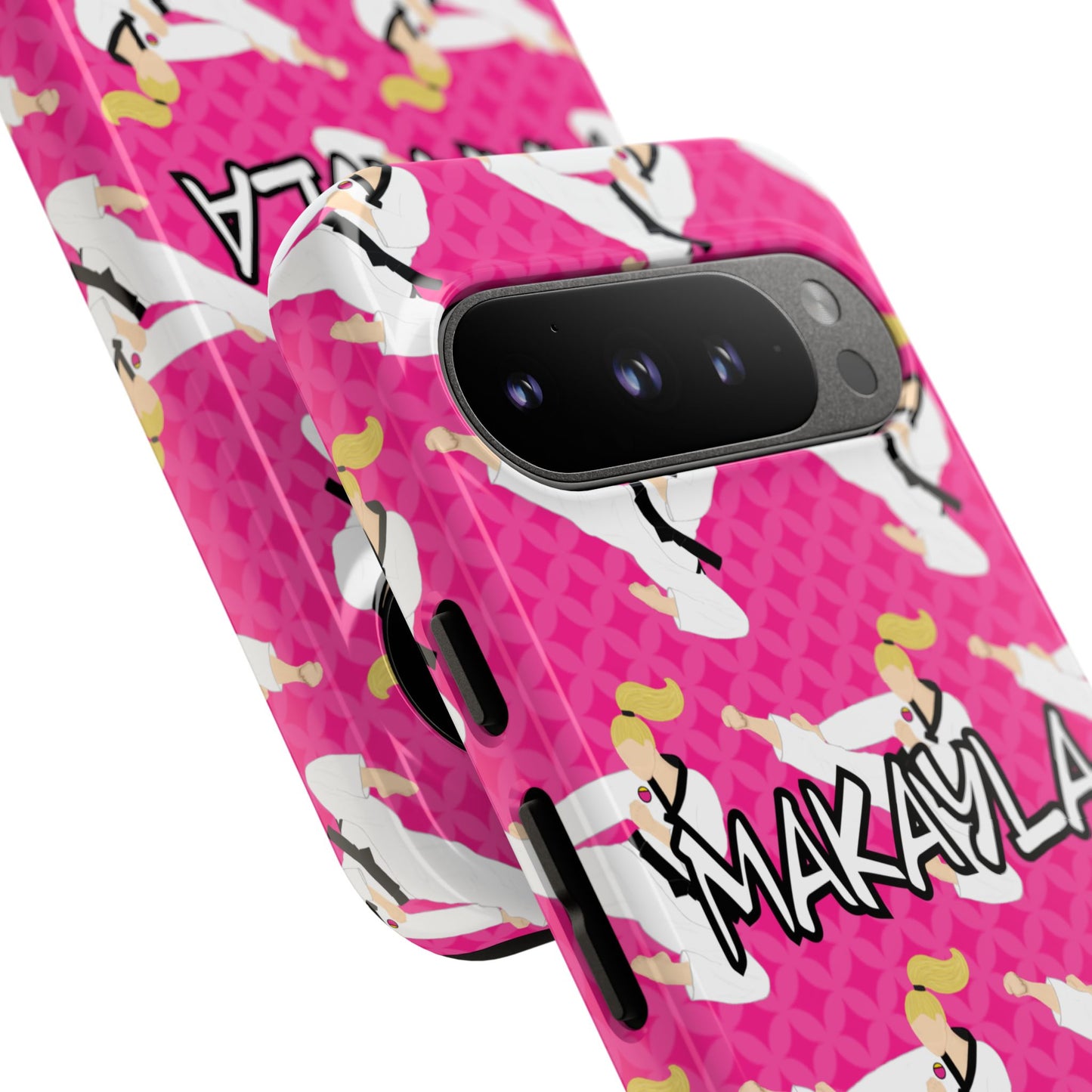 Personalized Martial Arts Taekwondo Karate Girl Tough Phone Case, Fonyea Sports