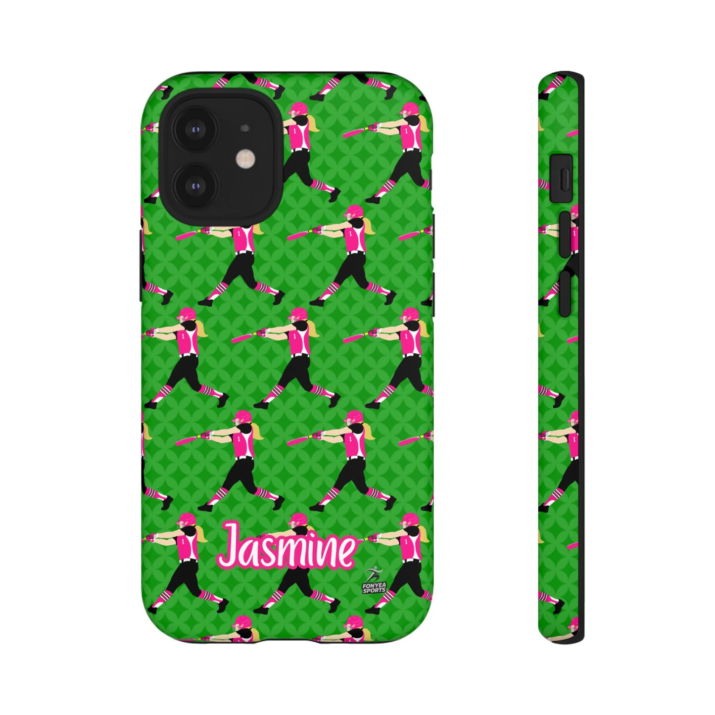 Personalized Softball Girl Tough Phone Case, Fonyea Sports