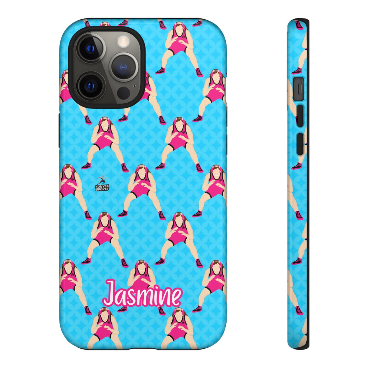 Personalized Wrestler Girl Tough Phone Case, Fonyea Sports