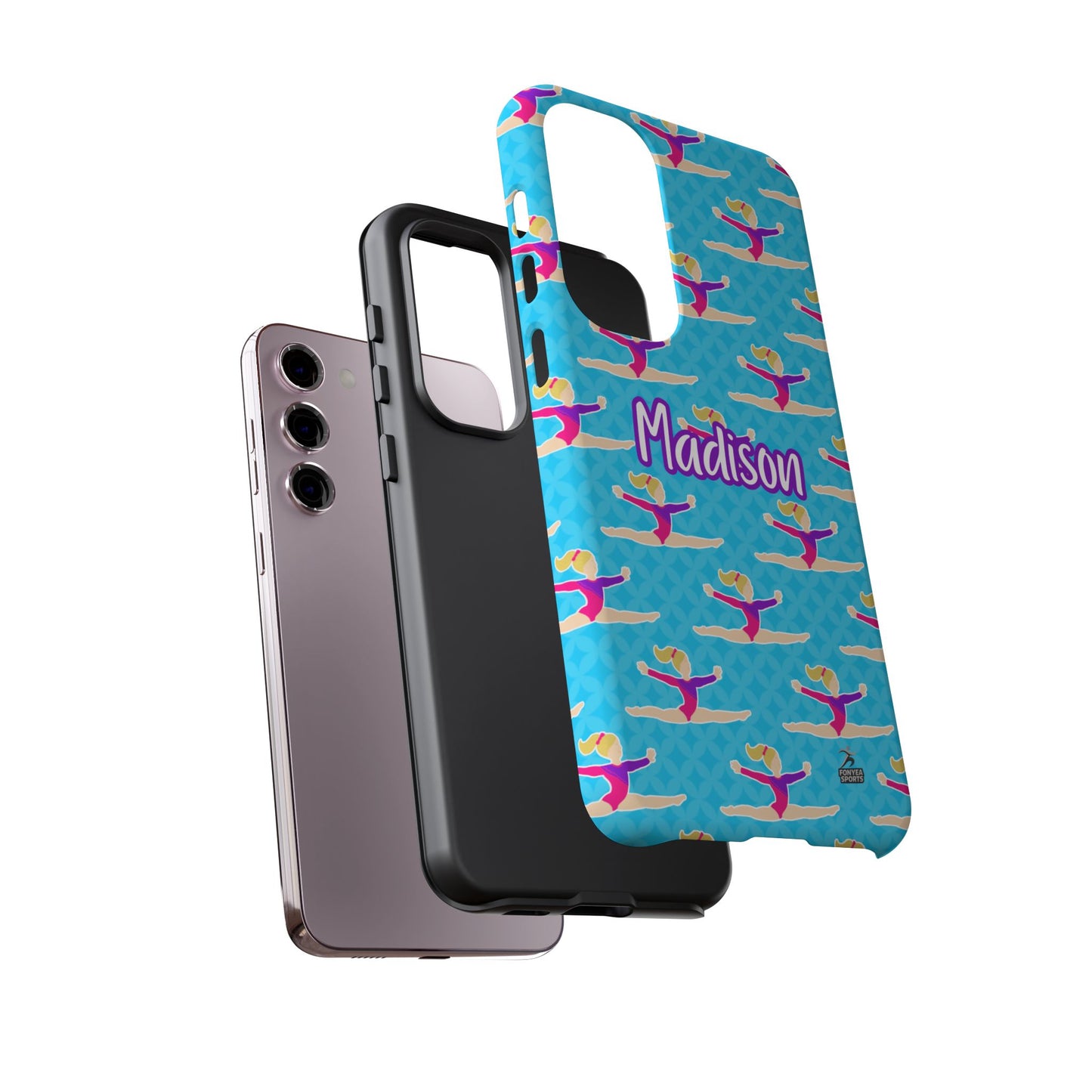 Personalized Gymnast BlueTough Phone Case, Fonyea Sports