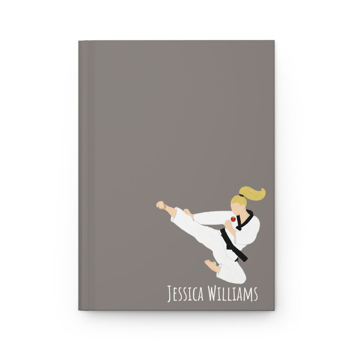 Martial Arts Girl Personalized Blank Lined Journal — Hardback Edition