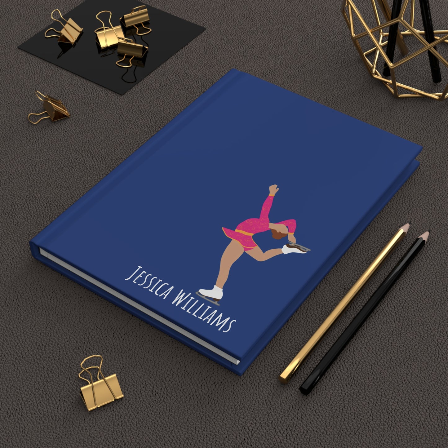 Figure Skater Ice Skating Journal Hardcover, Fonyea Sports