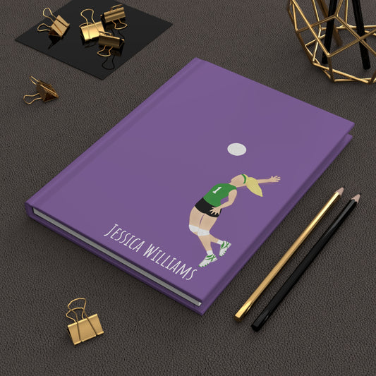 Personalized Volleyball Girl Hardcover Journal, Fonyea Sports