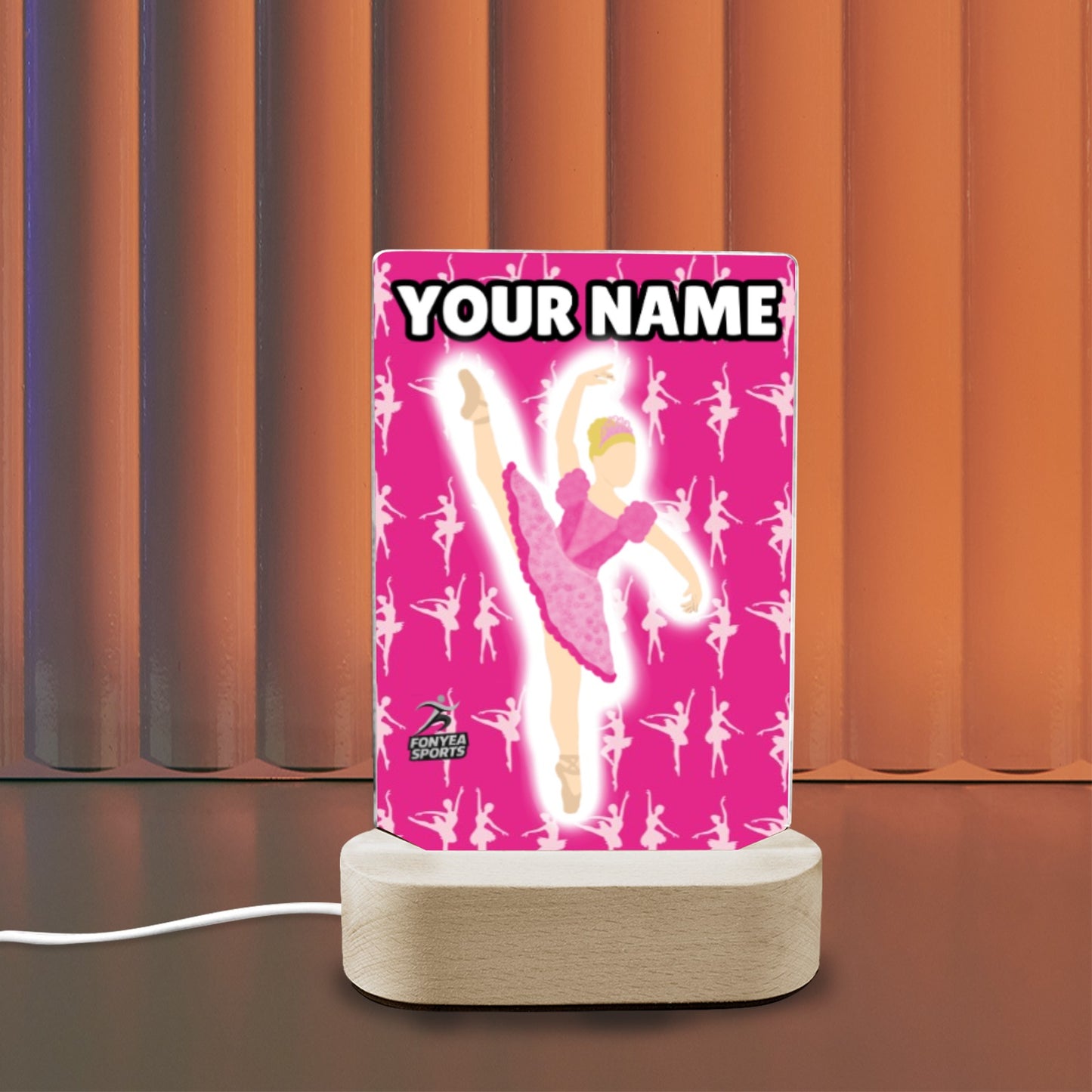 Fonyea Sports Ballerina Dancer Acrylic LED Night Light