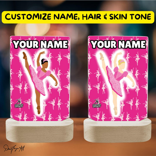 Fonyea Sports Ballerina Dancer Acrylic LED Night Light