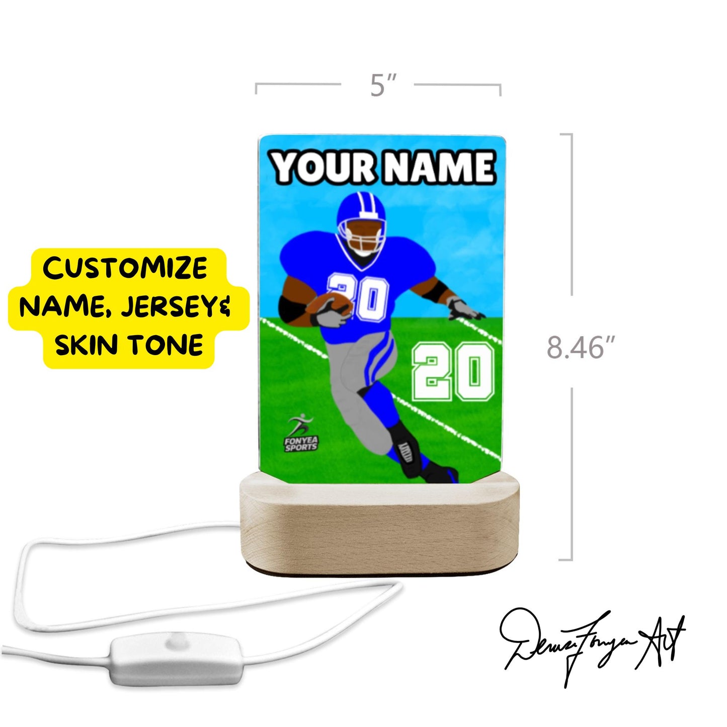 Fonyea Sports Football Acrylic LED Night Light