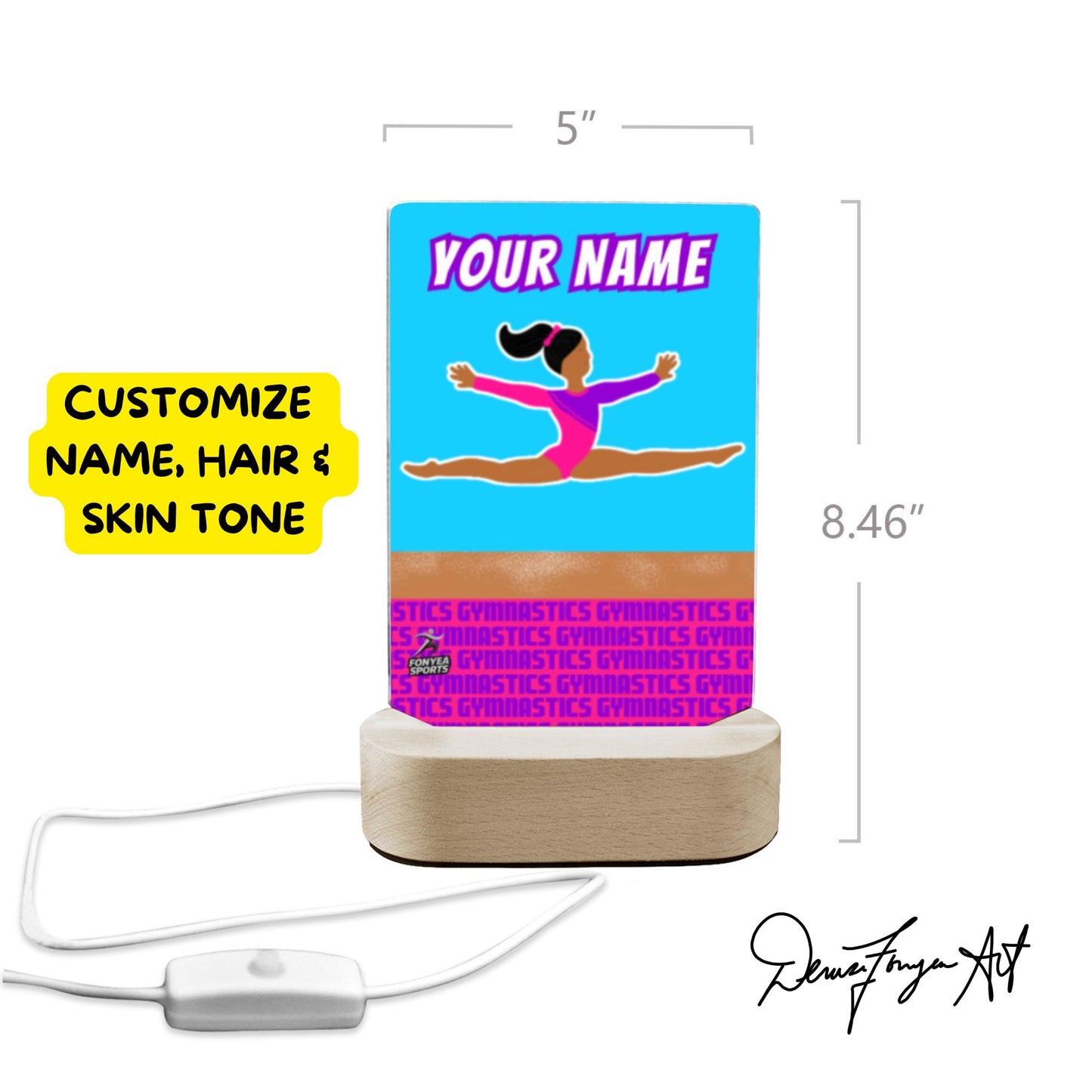 Fonyea Sports Gymnast Acrylic LED Night Light (Two Styles)