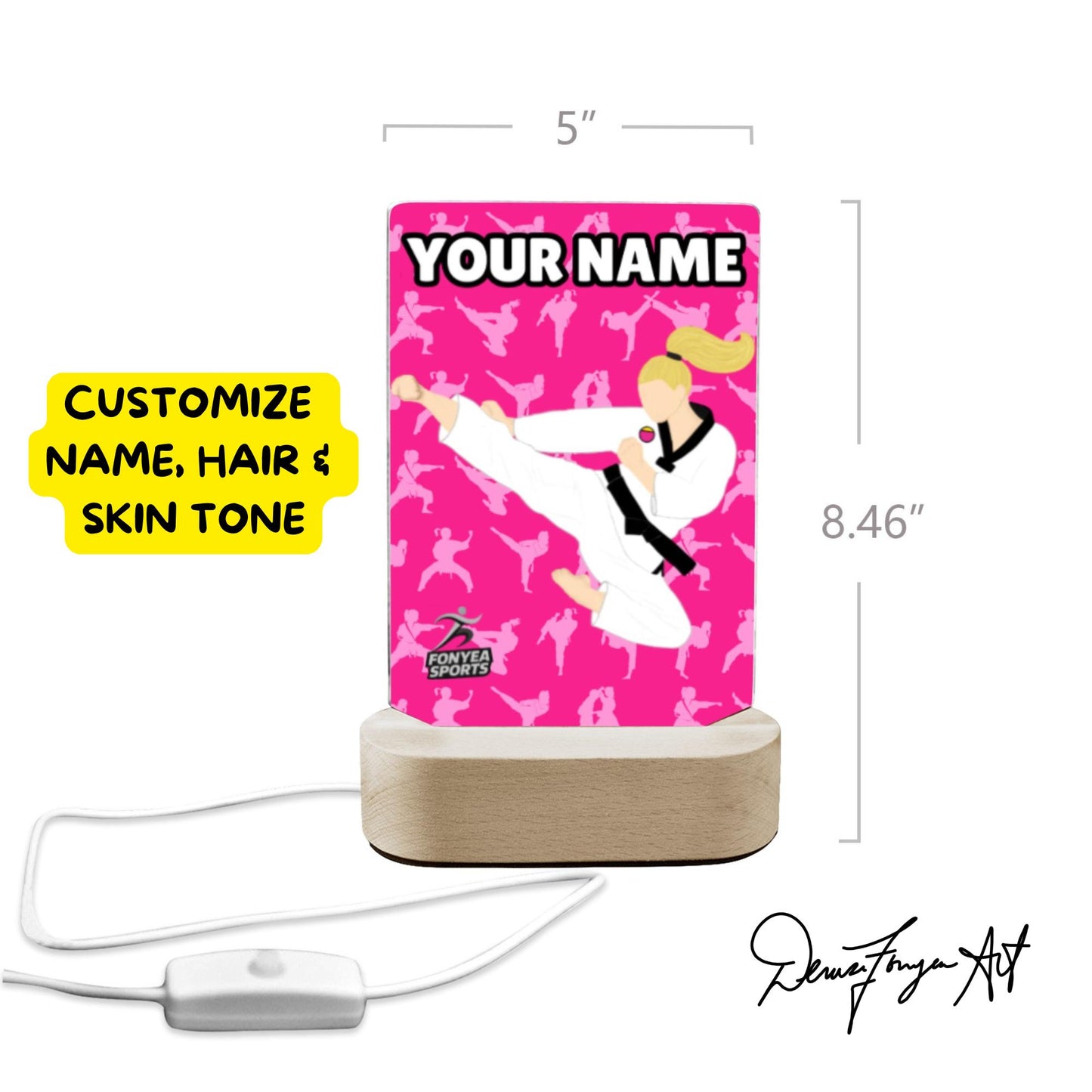 Fonyea Sports Martial Arts Acrylic LED Night Light