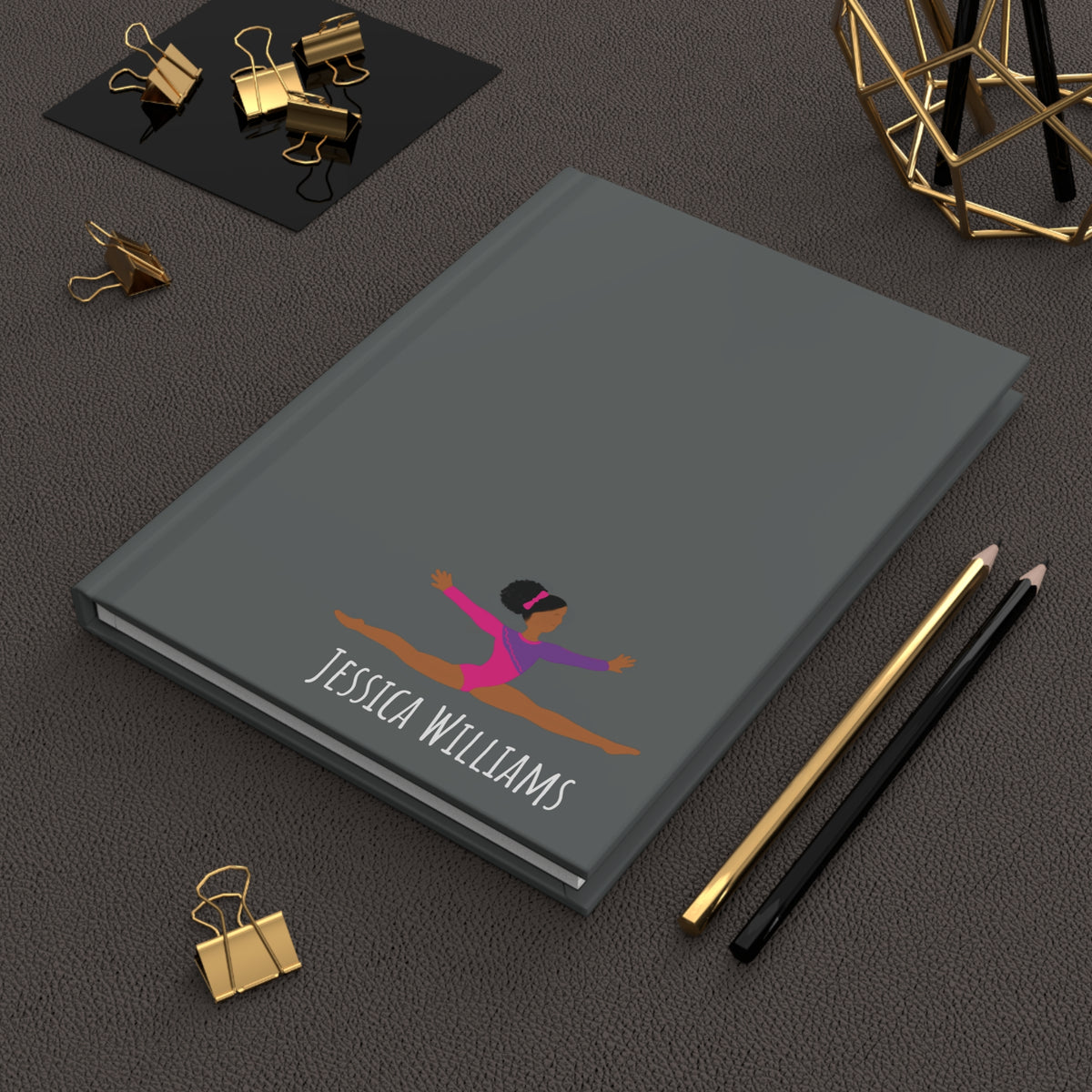 Gymnast Personalized Blank Lined Journal — Hardback Edition