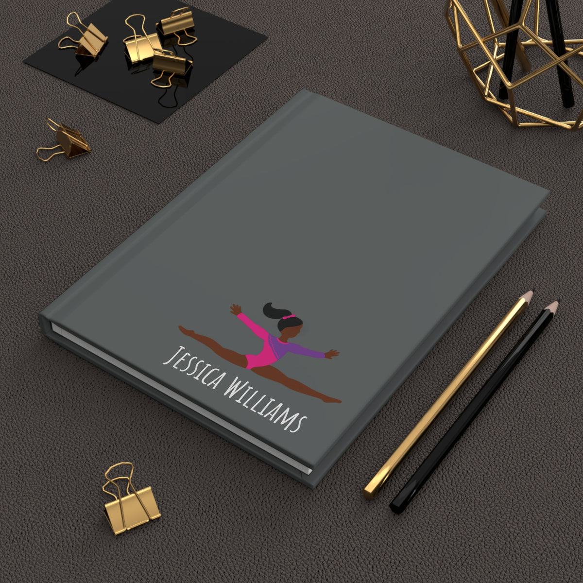 Gymnast Personalized Blank Lined Journal — Hardback Edition