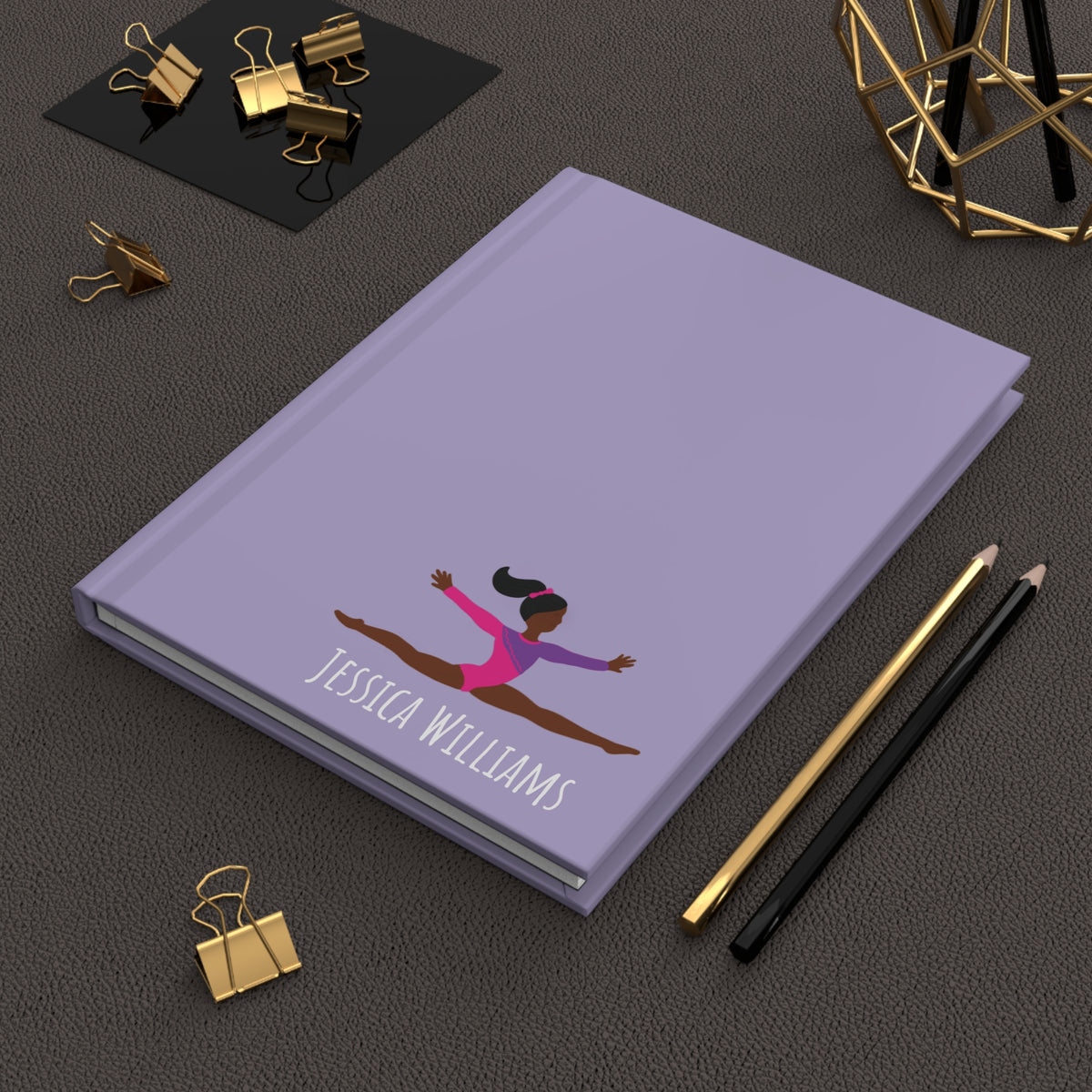 Gymnast Personalized Blank Lined Journal — Hardback Edition