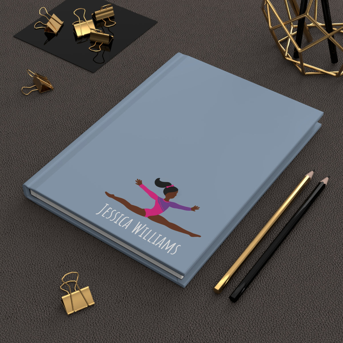 Gymnast Personalized Blank Lined Journal — Hardback Edition